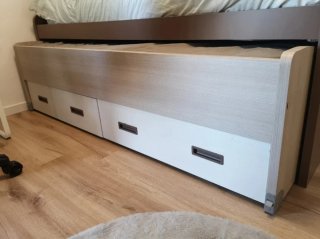 Cama nido infantil con cajones, incluido colchones