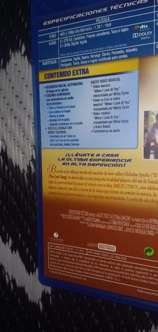 LA ÚLTIMA CANCIÓN :  BLU RAY DESCATALOGADO