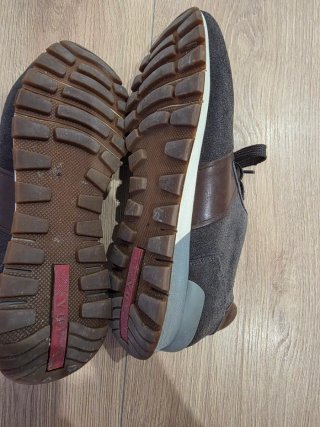 Zapatillas Prada Linea Rossa Marrón/Gris