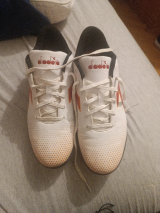 Zapatillas Diadora Blancas y Naranja Originales