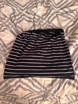 Falda mini rayas azul marino Talla S