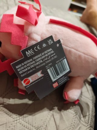 Peluche Minecraft Axolotl Rosa