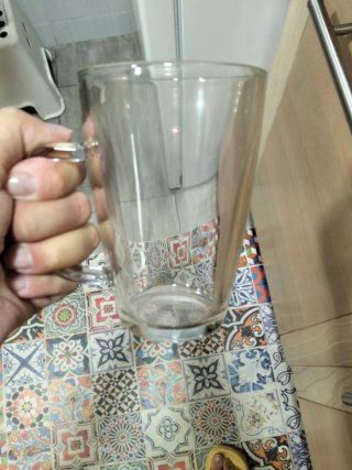 Taza de cristal alta
