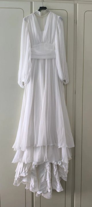 Abito da sposa vintage anni '80,regalo diademavelo