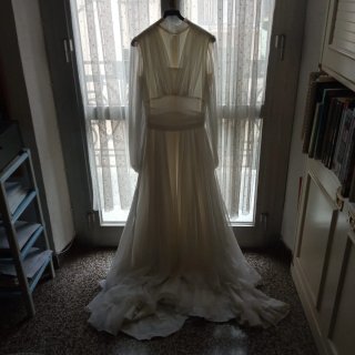 Abito da sposa vintage anni '80,regalo diademavelo