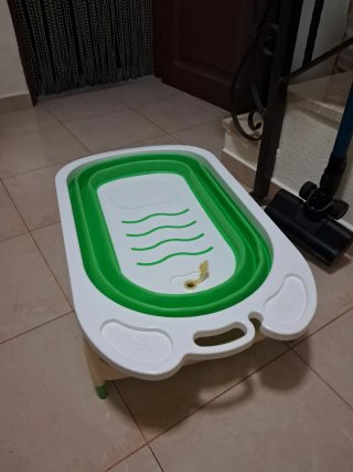 Bañera plegable para bebé verde