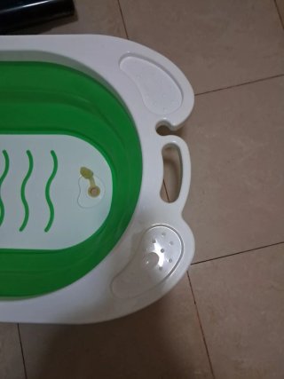 Bañera plegable para bebé verde