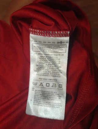 Camiseta Adidas Fútbol Talla S Roja