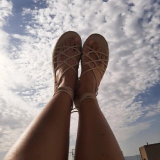 Sandalias Yute/Esparto con Cordones Talla 39