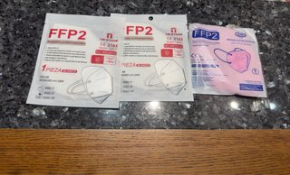 65 Mascarillas FFP2 NR (Blancas, Grises, Negras)