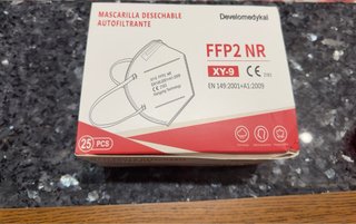 65 Mascarillas FFP2 NR (Blancas, Grises, Negras)