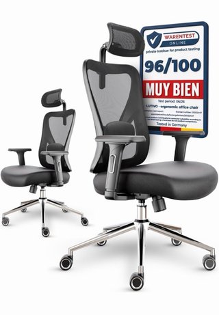 Silla Oficina Ergonómica Escritorio Negra/Gris