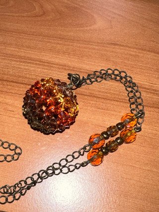 Collar Artesanal Bola Tupíes Swarovski y Bisutería