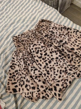Minifalda pantalón estampado leopardo