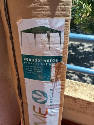 Cenador verde 3x4 m AT HOME sin estrenar
