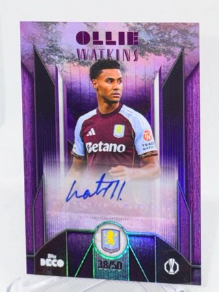 Ollie Watkins Autograph /50 Topps Deco 2022-23