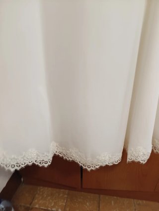 Vestido de Novia midi con encaje Blanco