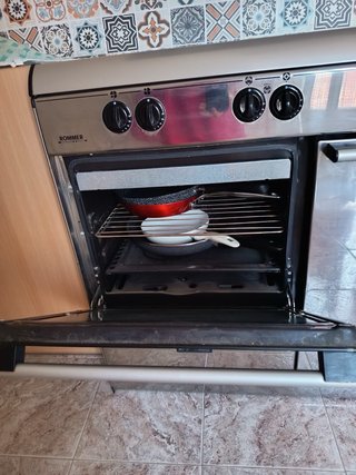 Cocina y horno de gas 5 fuegos