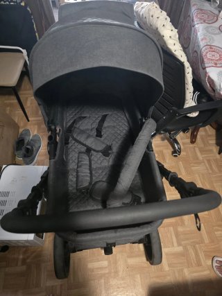 Carrito de bebé negro 3 en 1