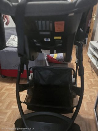 Carrito de bebé negro 3 en 1