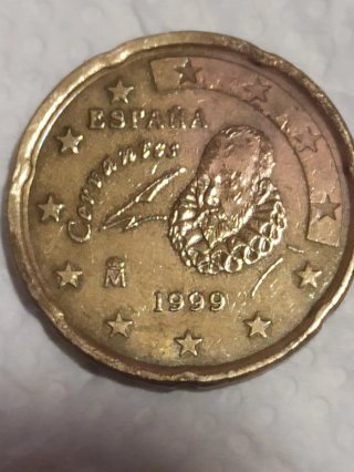 Moneda 20 cent. € . España Cervantes 1999