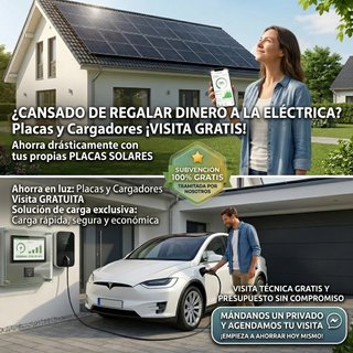 Instalación de placas solares y punto de carga