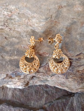 Pendientes Plata Ley Chapados Oro