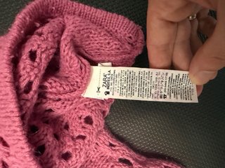 Jersey Zara rosa calado