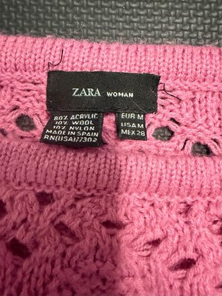 Jersey Zara rosa calado