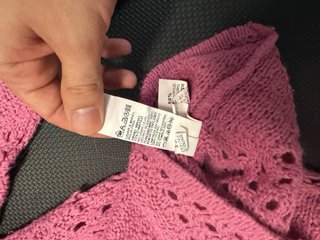 Jersey Zara rosa calado