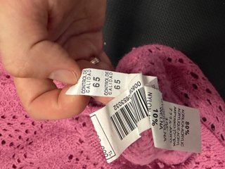 Jersey Zara rosa calado