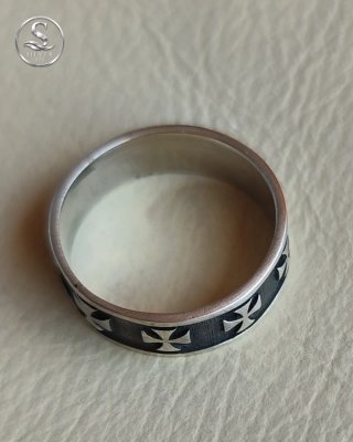 Anillo Plata 925 Cruz Templaria