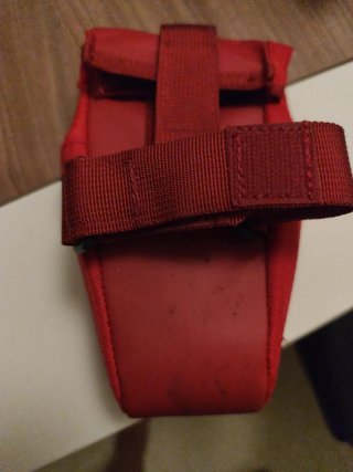 Bolsa sillín bicicleta roja
