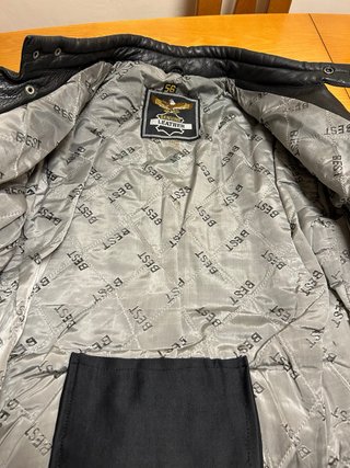 Cazadora Piel Moto Negra