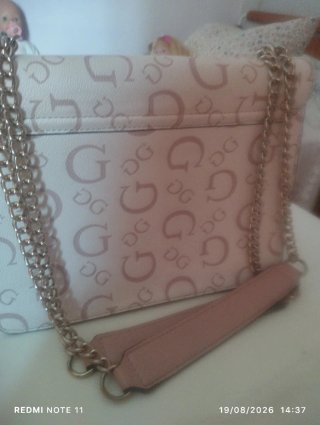 Bolso Guess Beige y Plateado