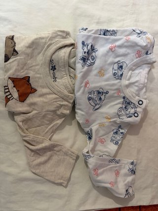 Lote 4 Camisetas 1,5€ Manga Larga Bebé 3-9 Meses