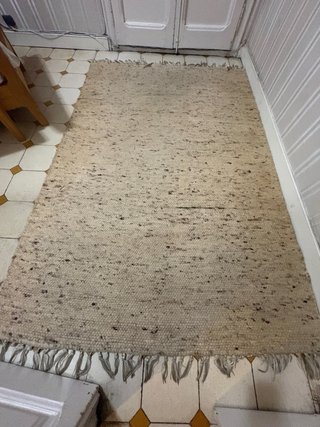 Alfombra rústica beige multicolor