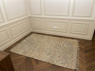 Alfombra rústica beige multicolor