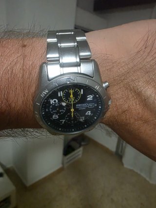 Seiko Cronógrafo Azul y Plateado
