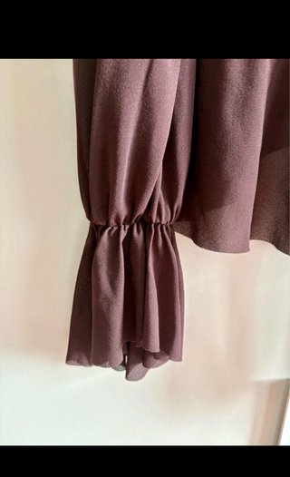 Blusa gasa semitransparente marrón