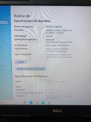 Portátil Dell Inspiron 15 (i3 / 8GB RAM / 1TB HDD)