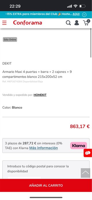 Armario 4 puertas dekit blanco