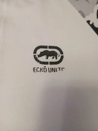 Polo Ecko Unltd Blanco y Negro Camuflaje