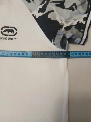 Polo Ecko Unltd Blanco y Negro Camuflaje