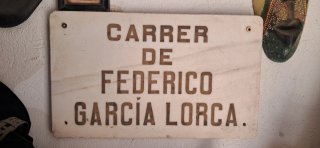 Placa de mármol Carrer de Federico García Lorca