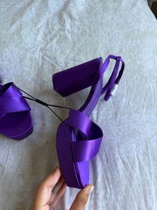 Sandalias Zara Plataforma Moradas Talla 38