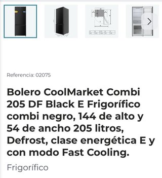 Frigorífico Cecotec Negro