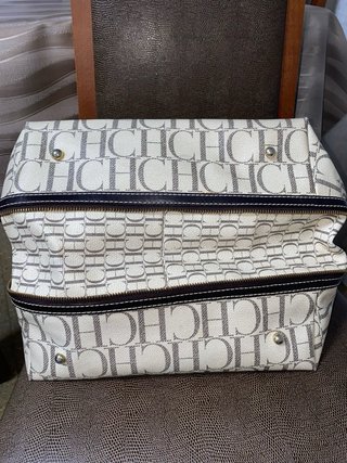 Bolso CH Carolina Herrera Beige Marrón Cadena