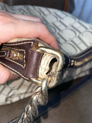 Bolso CH Carolina Herrera Beige Marrón Cadena