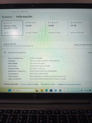 Portátil HP Zbook Firefly 14 G10 i7 13th Gen